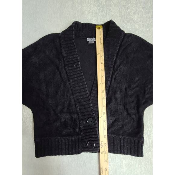 Worthington Vintage Black 2 button Shrug Sweater Rockabilly Size Large Career - Picture 6 of 9